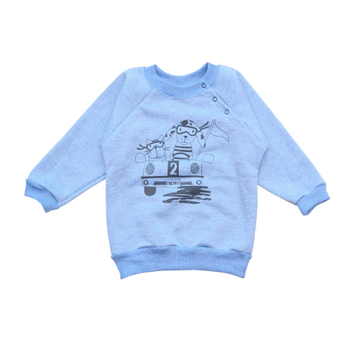 Свитшот для мальчика 1-4 года синий серый Minikin 2012313