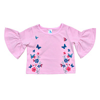 Футболка для девочки 1-5 лет розовая Minikin 203702