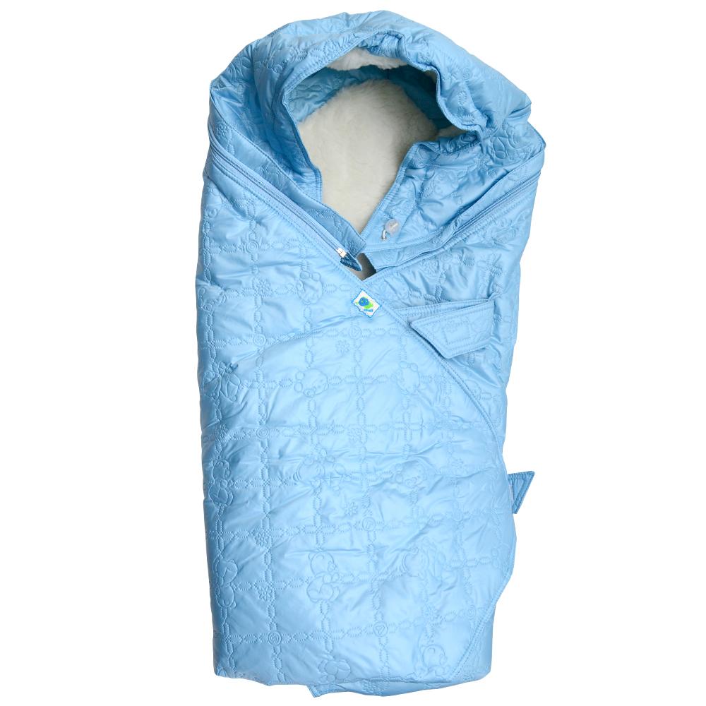Одеяло конверт меховой 01 Minikin 0-5 мес голубой
