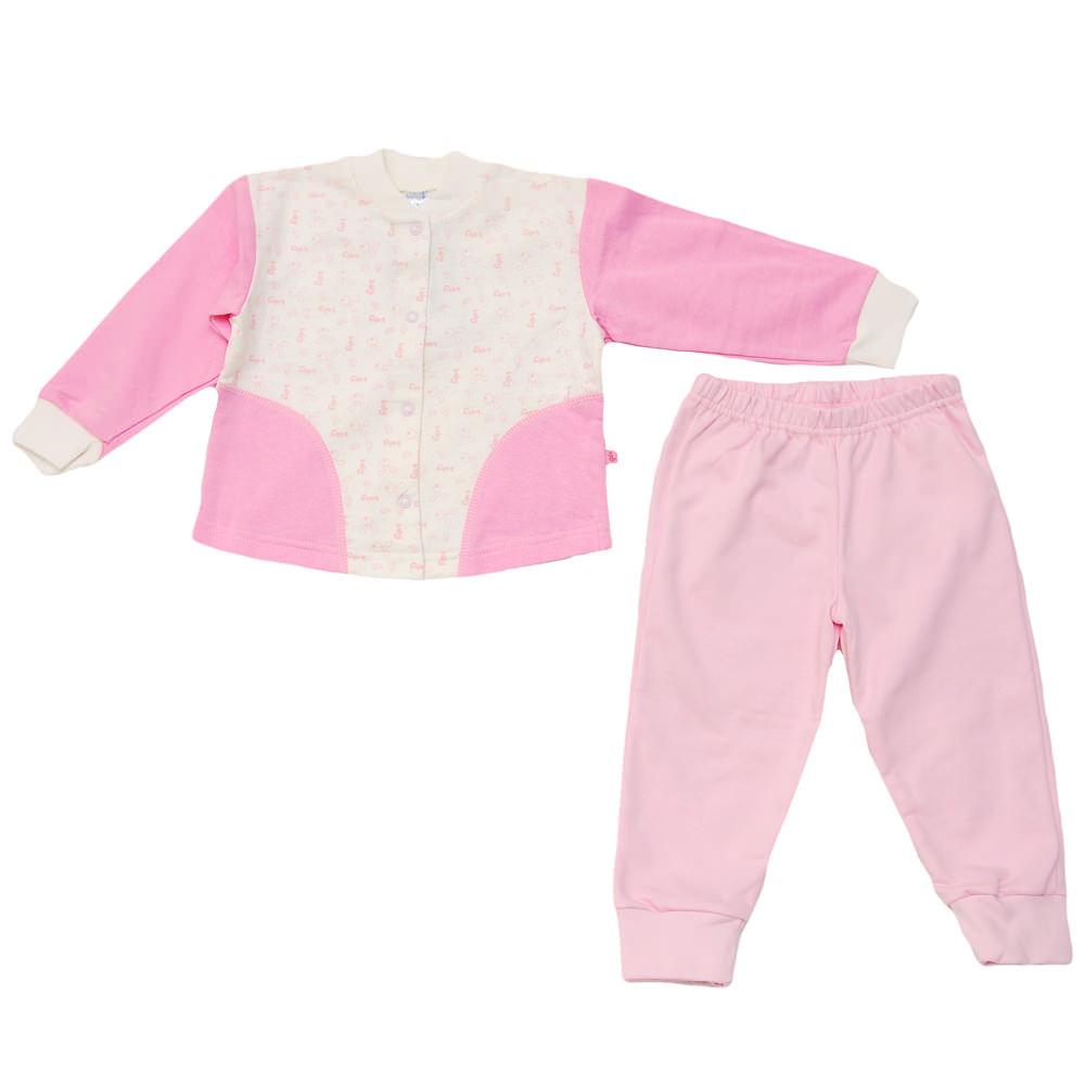 Пижама детская 9-12 мес розовый зимний Minikin 27101