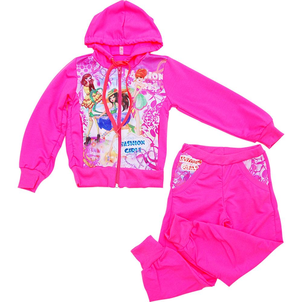 Спортивный костюм для девочки 1-7 лет розовый Minikin СК03