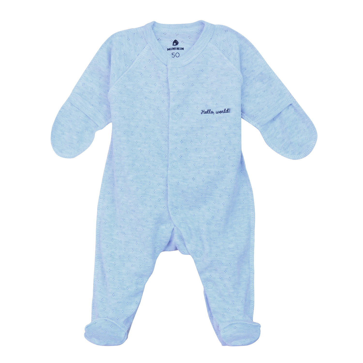 Комбінезон для новонароджених  ажурний блакитний Minikin 2418005