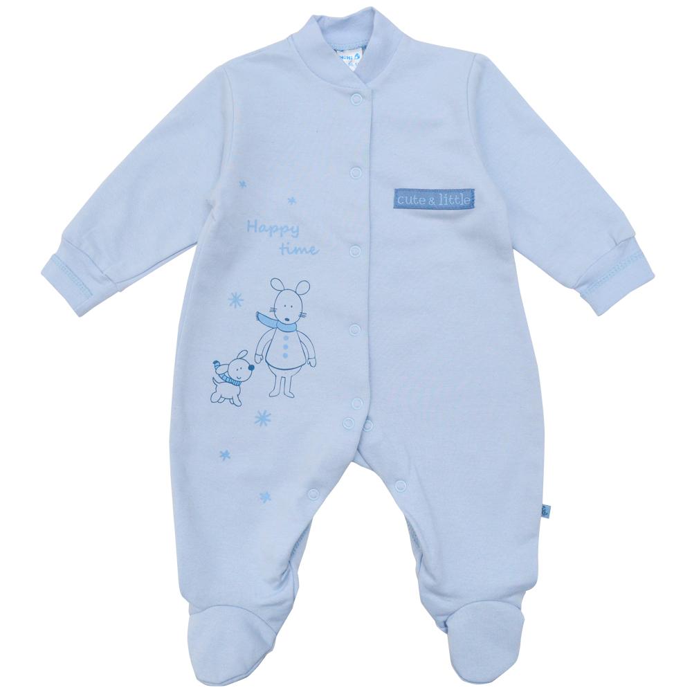 Комбинезон для новорожденных для мальчика 0-9 мес голубой Minikin 51501