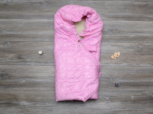 Одеяло конверт меховой 01 Minikin 0-5 мес розовый