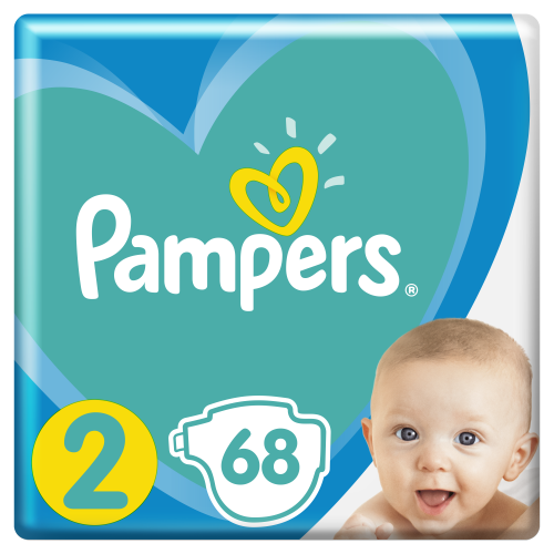 Подгузники детские Pampers New Baby Размер 2 4-8 кг, 68 подгузников