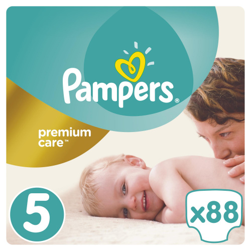 Подгузники Pampers Premium Care Размер 5 (Junior) 11-18 кг, 88 подгузников
