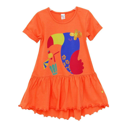 Платье для девочки 2-5 лет оранжевый летний Minikin 173302