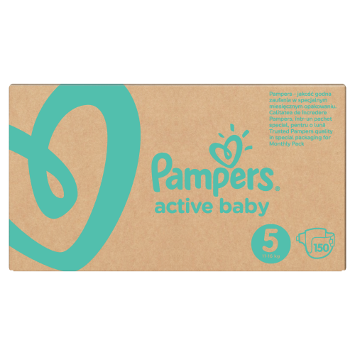 Подгузники детские Pampers Active Baby Размер 5 11-16 кг, 150 подгузников