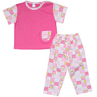 Пижама для девочки 12-18 мес розовая Minikin 34802