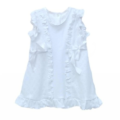 Крестильное платье для девочки 1-6 мес белый Minikin 12052