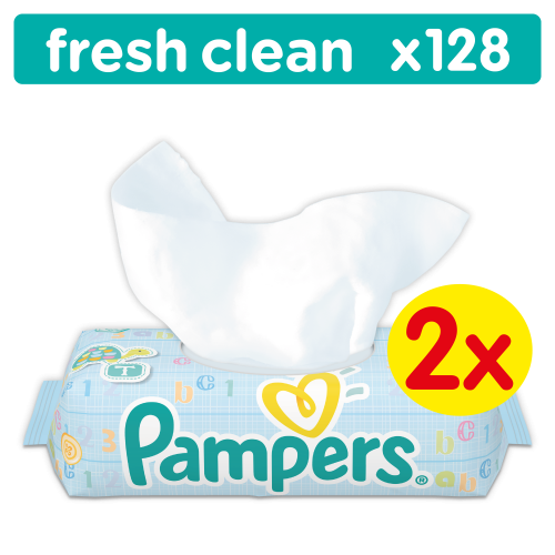 Детские влажные салфетки Pampers Fresh Clean Duo, 128 шт
