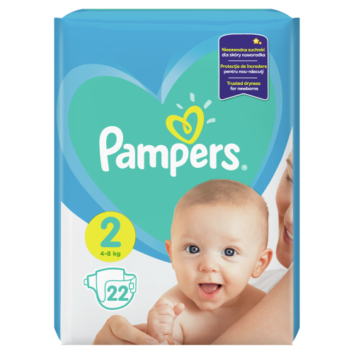 Подгузники детские Pampers New Baby Размер 2 4-8 кг, 22 подгузника