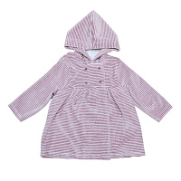 Курточка велюрова для дівчинки 1-4 роки пудрова Minikin 208504