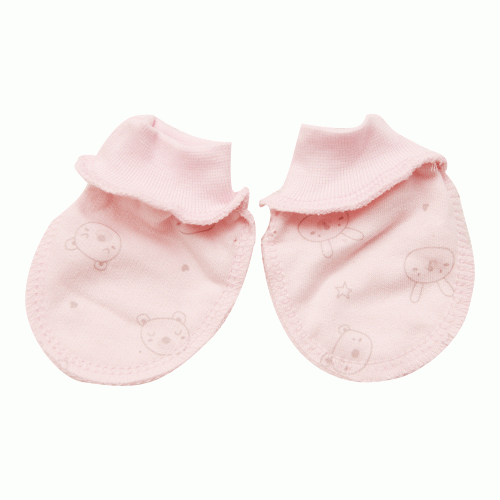 Рукавички (царапки) для девочки 0-1 мес розовый Minikin 57801