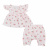 Комплект для дівчинки з мусліну рожевий квіти Minikin 223414