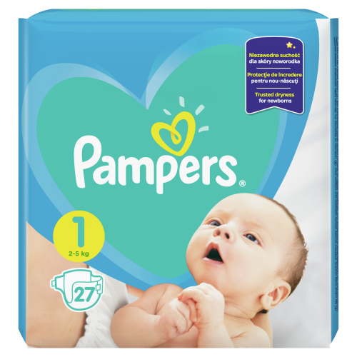 Подгузники детские Pampers New Baby Размер 1 2-5 кг, 27 подгузников