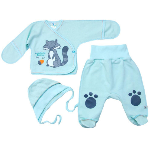 Комплект для новорожденных 0-1 мес голубой зимний Minikin 16103701