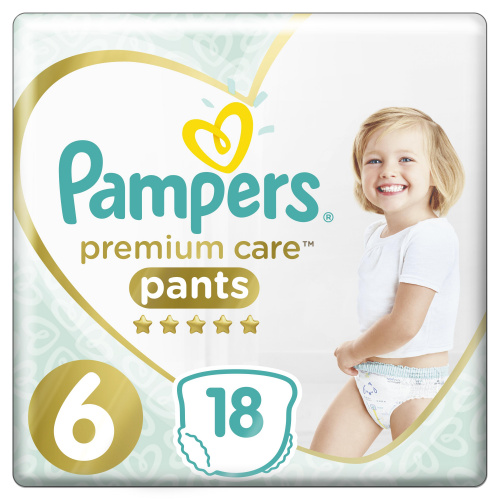 Трусики Pampers Premium Care 15+ кг, размер 6 (Extra large), 18 трусиков