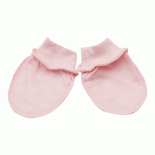 Рукавички (царапки) для девочки 0-1 мес розовый Minikin 57801